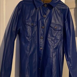 Faux leather shirt